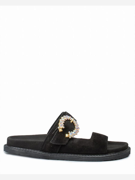 Komis & Komis Flache Sandalen für Damen in Schw...