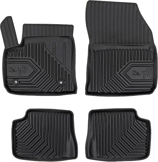 Frogum Set of Front and Rear Mats 4pcs Tray Type for Suzuki Crossover Alfa Romeo Junior 2023 Black