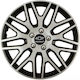 Versaco Car Hubcap Set Dakar Nc with Chevrolet Emblem 15" 4pcs Silver