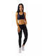 Power Shinny Damen Leggings Schwarz