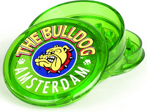 Bulldog Amsterdam Grinder Transparent Plastic Green 60mm 3 Parts