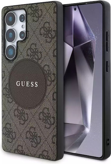 Guess Classic Back Cover Synthetic Leather Brown (Galaxy S25 Ultra)