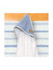 Baby Oliver Baby Hooded Bath Towel White 75x75cm