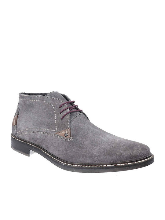 Leather Gray Men's Boots