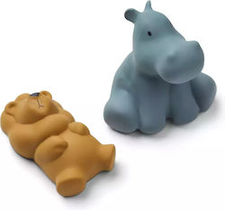 Vikky Baby Badespielzeug 2er Pack Safari Wal Blue Mix Σετ Παιχνίδια Μπάνιου Ιπποπόταμος Λιοντάρι