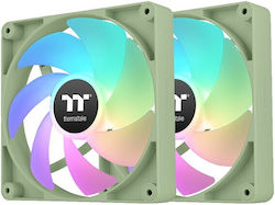 Thermaltake CT140 Case Fan 2τμχ Matcha Green