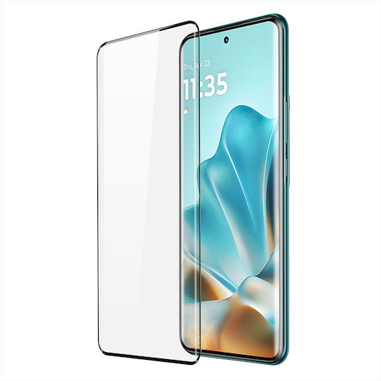 Techwave 5D 0.3mm Full Glue Full Face Tempered Glass Μαύρο (Motorola Edge 60 Fusion)