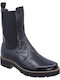 Leder Damen Stiefeletten Schwarz