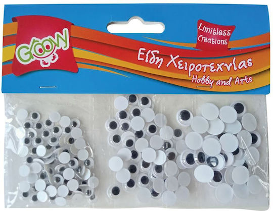 Ματακια Στρογγυλα Κινουμενα Groovy 6-8-10mm 150 Temaxia