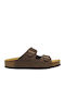Cp Beta Leder Flache Sandalen für Damen Braun