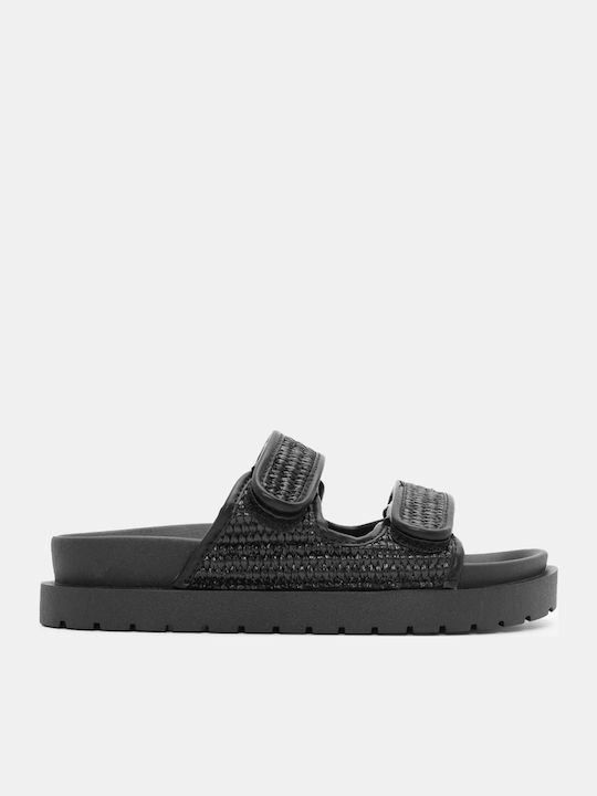 Luigi Women's Flat Sandals Flatforms in Black C...