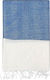 Pestemal Beach Towel Blue with Fringes 90x180cm.