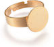 Bază Inelului din Oțel Aurită 24k 14mm 3buc