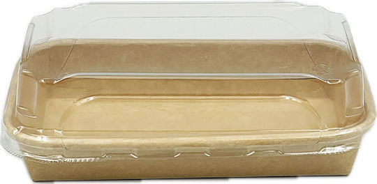 Veselă Sushi Nr 4 Kraft Capac 16x9x2,4cm 50 Bucăți