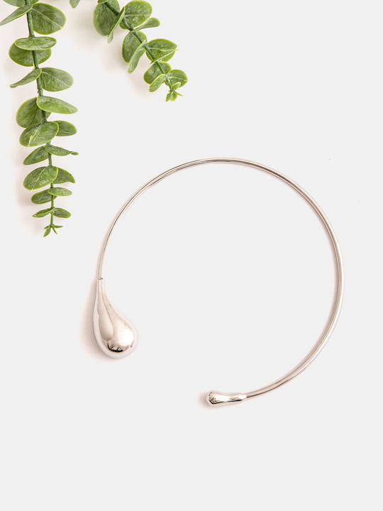 Chocker Δάκρυ Ασημί Ασημί