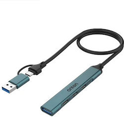Onten USB Hub 4 Θυρών (USB-C)