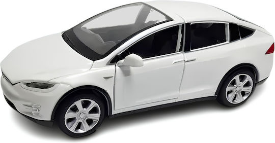 Tesla X90 1:32 White Model Car Miniature Electric Car with Opening Doors