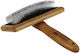Bamboo Groom Brush Medium for Long-Haired Dogs for Coat Grooming Gray