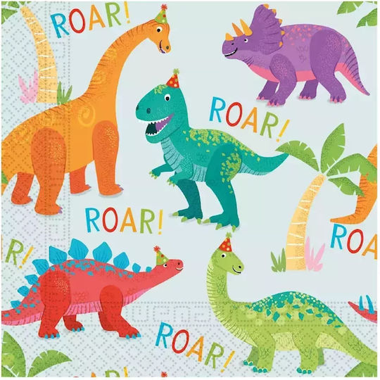 Procos Party-Servietten Dinosaurier 20 Stücke 33x33 cm 97976