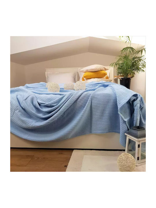 Kotonia Home Cuvertură Extra-dublu Bumbac Albastru 220x240cm