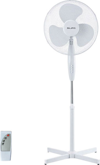 Silifo Ανεμιστήρας Ορθοστάτης 90W Διαμέτρου 45cm Λευκός