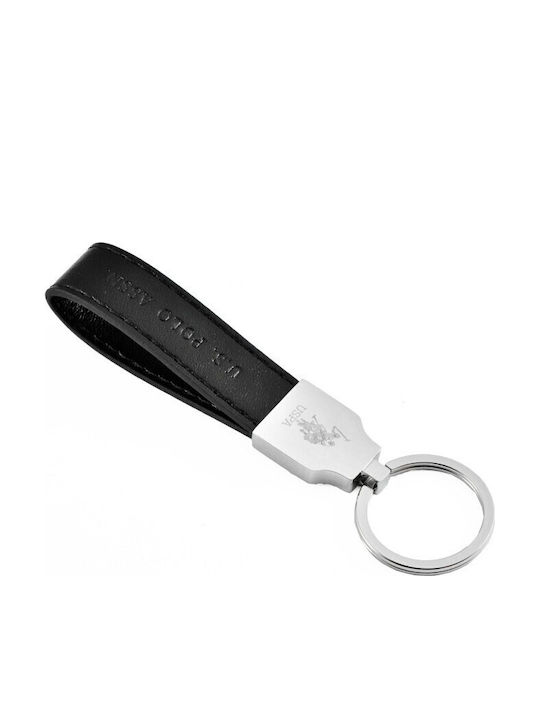 Keychain U.s Polo Assn Jw8020kr Stainless Steel Black Leather