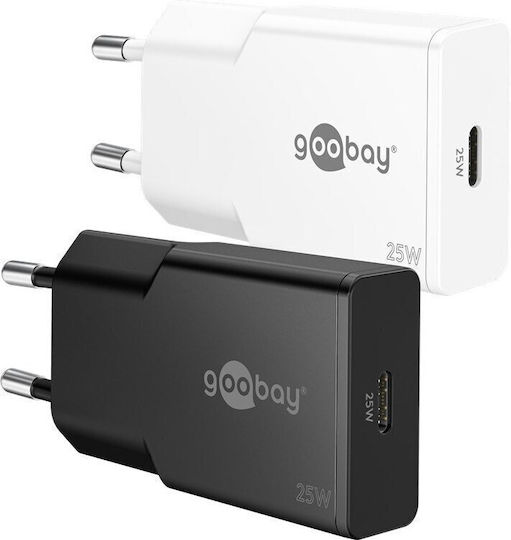 Goobay Φορτιστής Χωρίς Καλώδιο GaN με Θύρα USB-C 25W Power Delivery Μαύρος (75731)