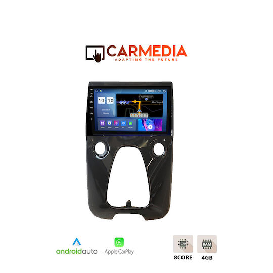 Carmedia Car Audio System for Peugeot 108 Toyota Aygo Citroen C1 2014 (Bluetooth/USB/WiFi/GPS/Apple-Carplay/Android-Auto) with Touch Screen 10"