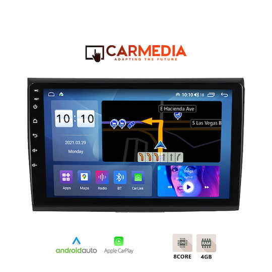 Carmedia Car Audio System for Fiat Bravo 2007 (Bluetooth/USB/WiFi/GPS/Apple-Carplay/Android-Auto) with Touch Screen 9"