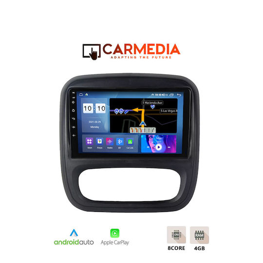 Carmedia Car Audio System for Opel Vivaro Fiat Talento Renault Trafic Nissan NV300 2014 (Bluetooth/USB/WiFi/GPS/Apple-Carplay/Android-Auto) with Touch Screen 9"