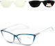 Alpin 10644 Clip On Women Reading Glasses +3.00...