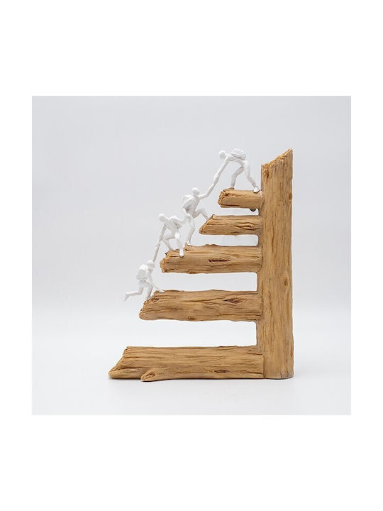 Dekorative Figuren Menschliche Figuren Klettern Polyresin Natürliche Weiße 22x6.5x26cm