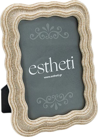 Estheti Home Рамка За Снимки 13x18 Афе Пясъчник Полирезин Крем 16.5x2x22см 815-00055