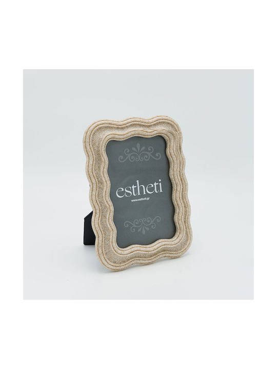 Estheti Home Κορνιζα 10x15 Εφε Αμμοπετρας Πολυρεζιν Κρεμ 14.5x2x19.5εκ 815-00054