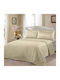 My Home Luxury Set Duvet Cover 220x240cm Extra Large with 2 Pillowcases and 1 Bed Sheet Beige