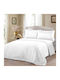 My Home Luxury Duvet Cover Set 220x240cm King Size With 2 Pillowcases & 1 Bed Sheet White