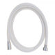 Shower Hose Bathroom Plastic Simple Porcelain Rotating Cone White Matte 150cm 020235 Interflex
