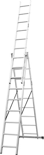 Hojita Triplu Scara combinata Aluminiu 3x9
