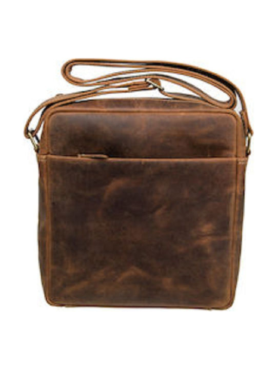Leather Men's Bag Shoulder / Crossbody Tabac Brown