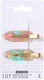 Sister Young Lily Makeup Hair Clips Set Pink Green 2 Pieces