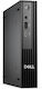Dell Micro QCM1250 Desktop PC (i3-14100T/16GB DDR5/512GB SSD/W11 Pro) με Πληκτρολόγιο (GR)