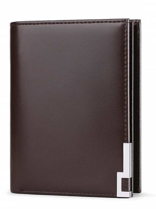 Leather Men's Wallet with RFID Brown