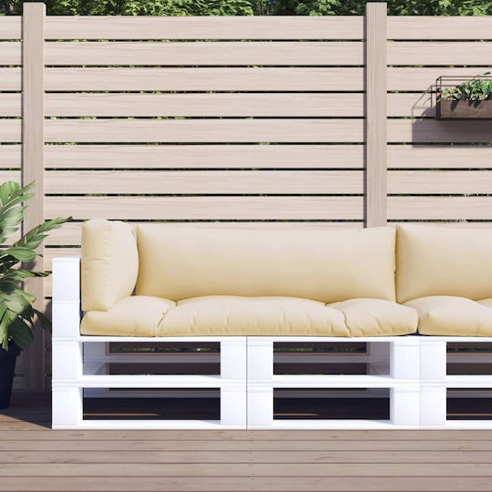 vidaxl Gartenstuhlkissen Palette 3 Stücke Schwarze Stoff