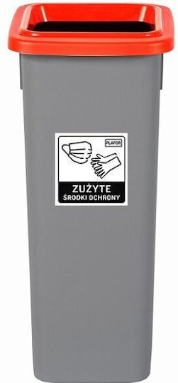Plafor Coș de Reciclare Plastic Gri 20lt 1buc