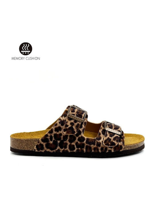 Plakton Γυναικεία Σανδάλια Leopardo