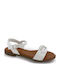 Flache Sandalen für Damen in Weiß Farbe