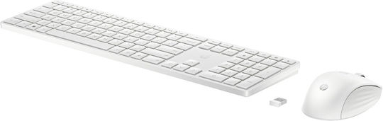 HP 655 Wireless Keyboard & Mouse Set English UK White