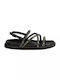 Flache Sandalen für Damen Anatomisch in Schwarz Farbe