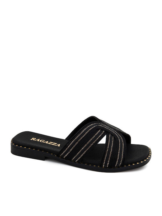 Ragazza Women's Flat Sandals in Black Color