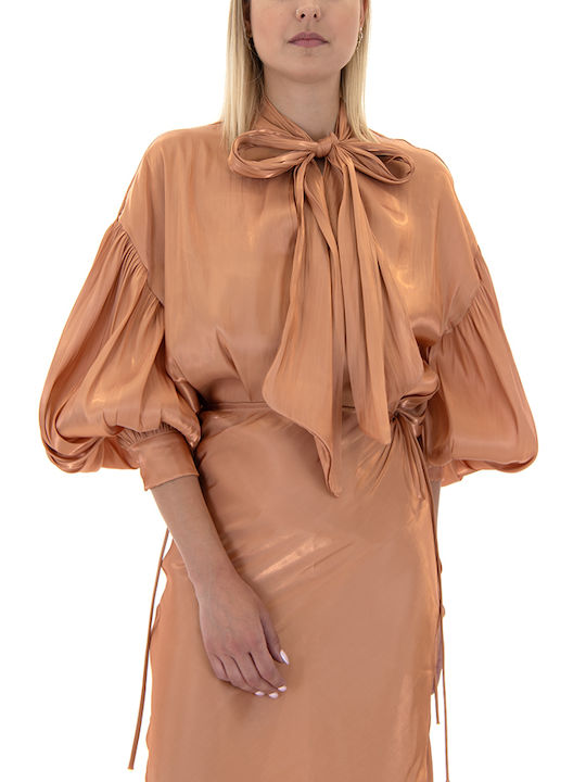 Women's Blouse Long Sleeve Bronze